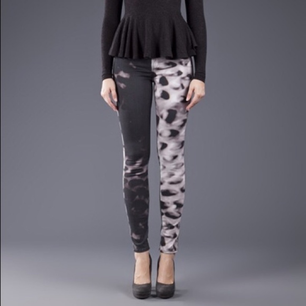 J Brand Glacier Print Mid Rise Super Skinny Sz 27